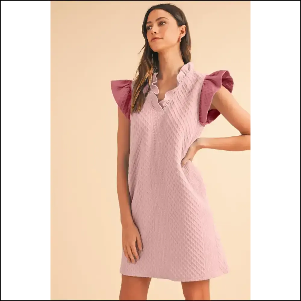 Pink Textured Puff Mini Dress: so Cute it Hurts  💖 Needful Things