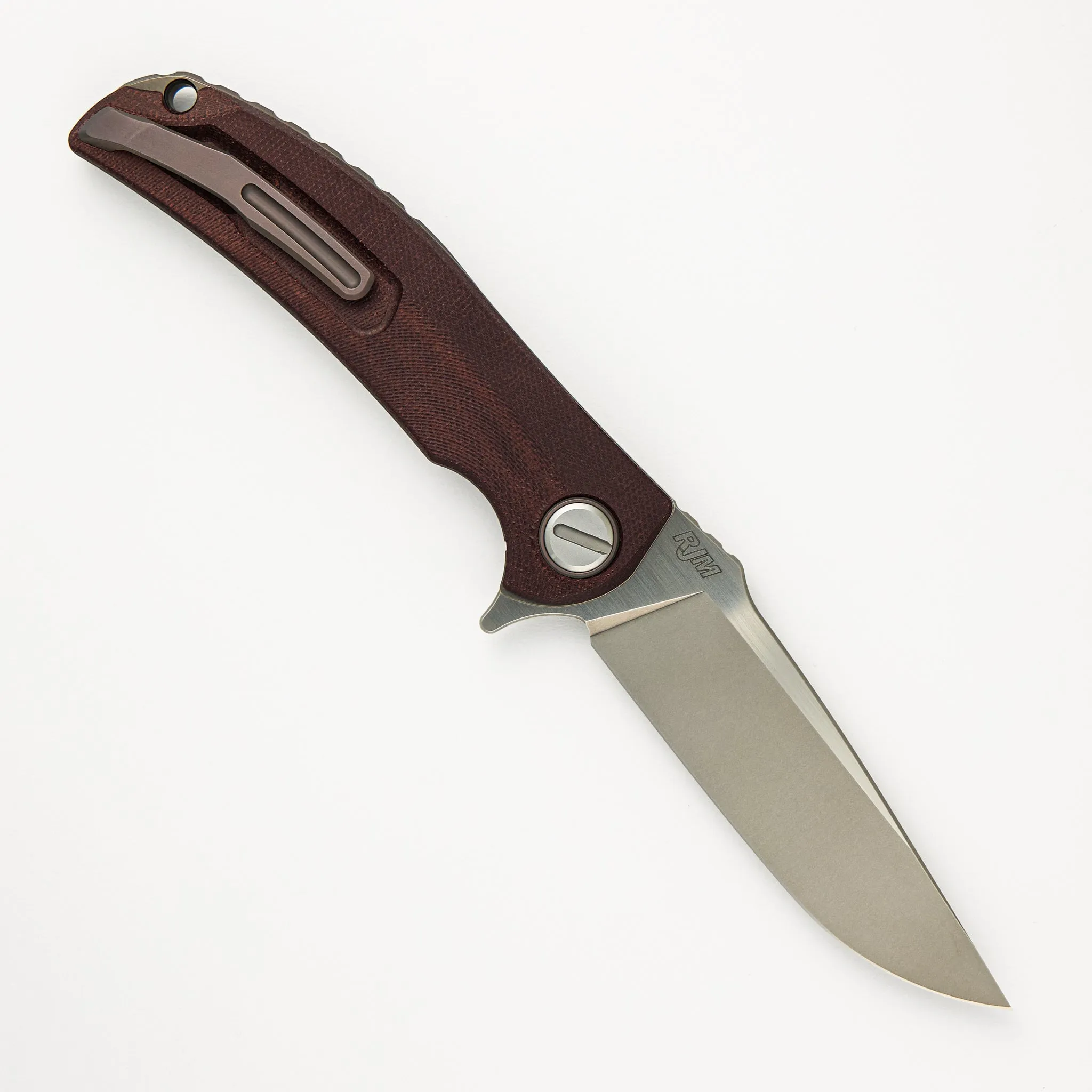"Limited Edition" Soft Overkill - M398 Blade - Maroon Canvas Micarta Handle - RBS (RJ Martin Design)