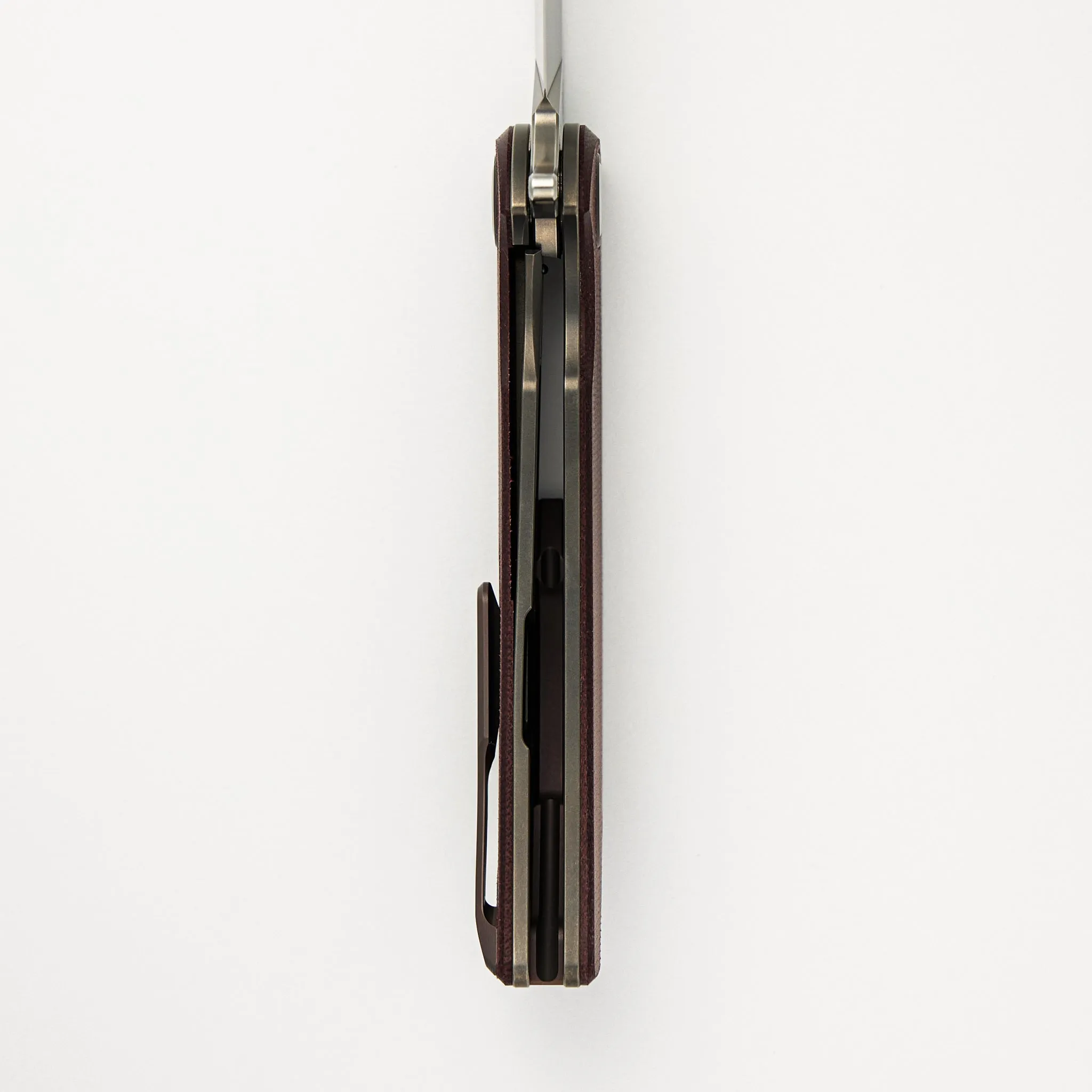 "Limited Edition" Soft Overkill - M398 Blade - Maroon Canvas Micarta Handle - RBS (RJ Martin Design)