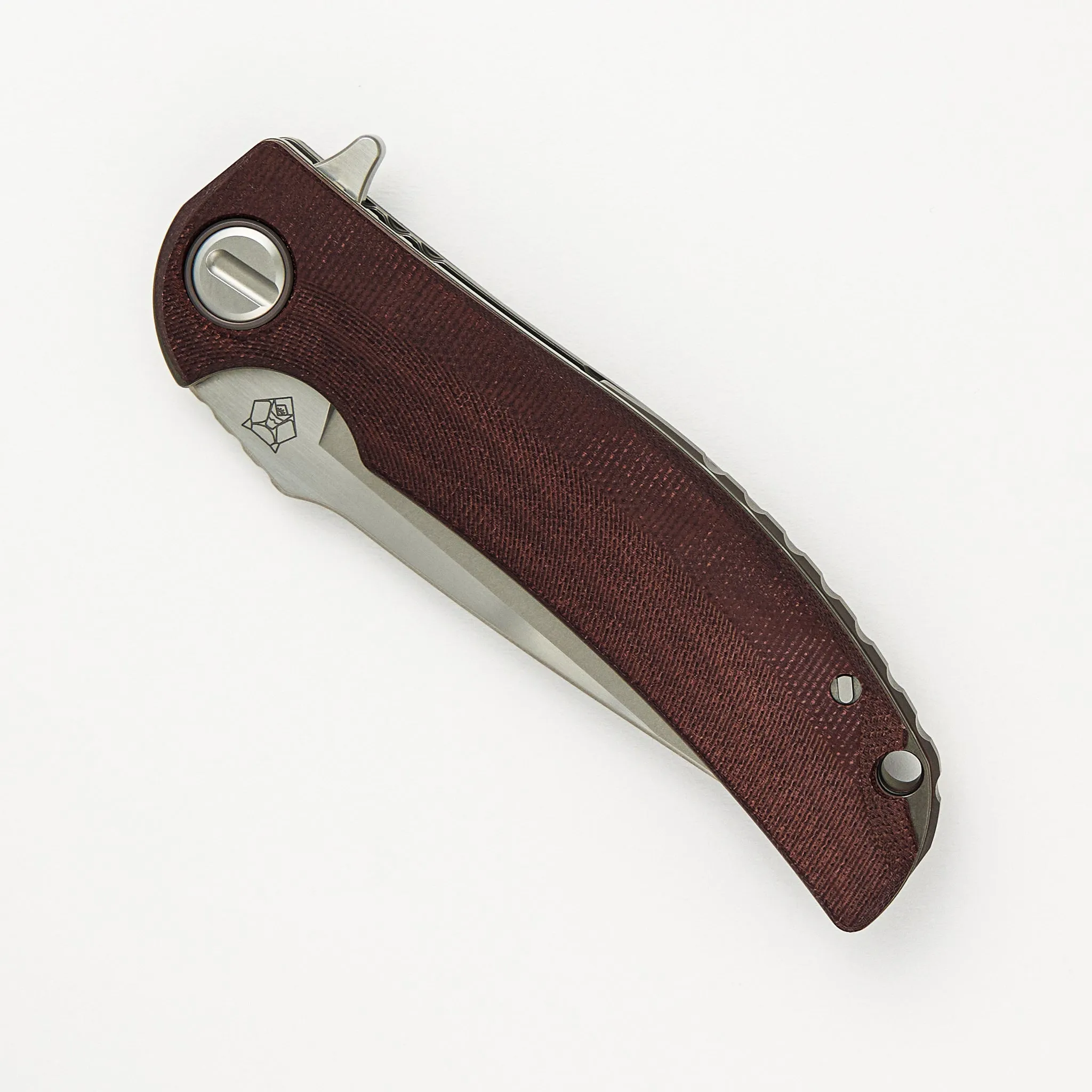 "Limited Edition" Soft Overkill - M398 Blade - Maroon Canvas Micarta Handle - RBS (RJ Martin Design)