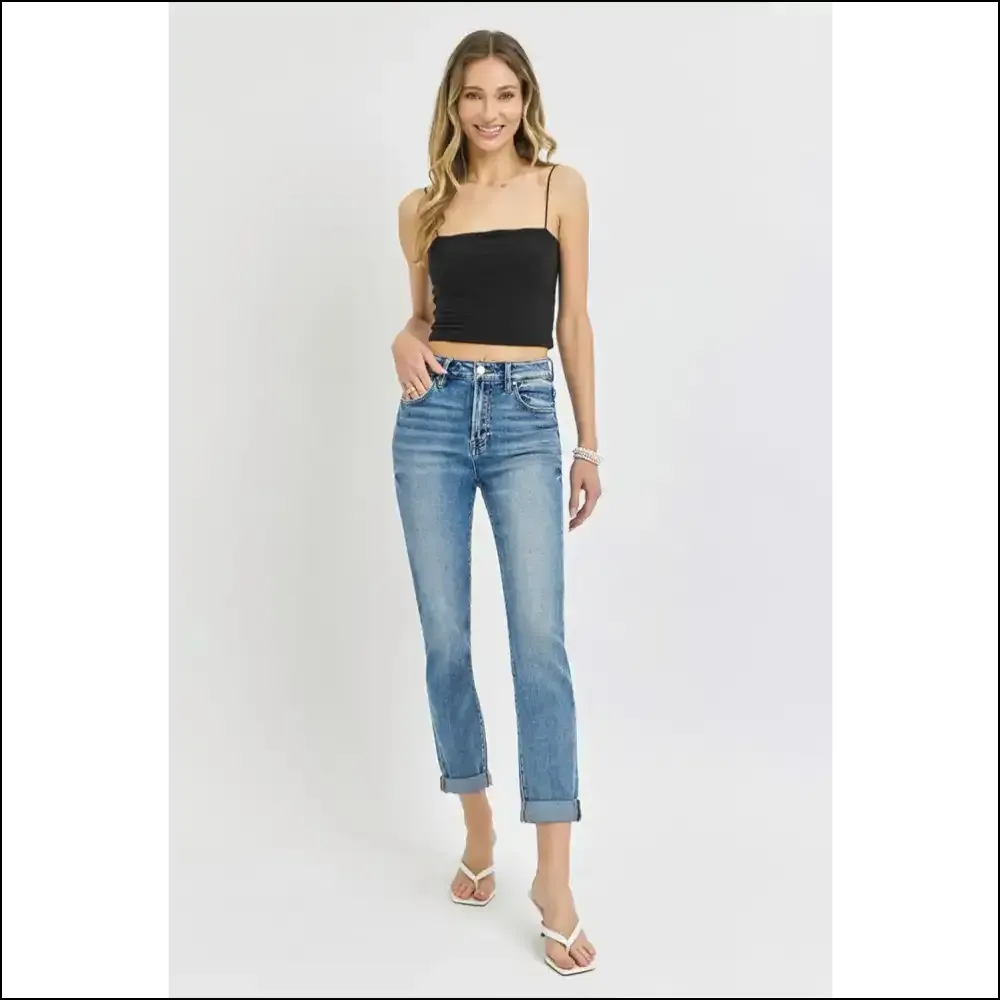 Risen High Rise: the Jeans that Roll Up your Style and Confidence! 😂👖
