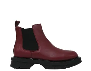 Roberto Serpentini Women's Leather Red Zip Boots Beatles 30% OFF