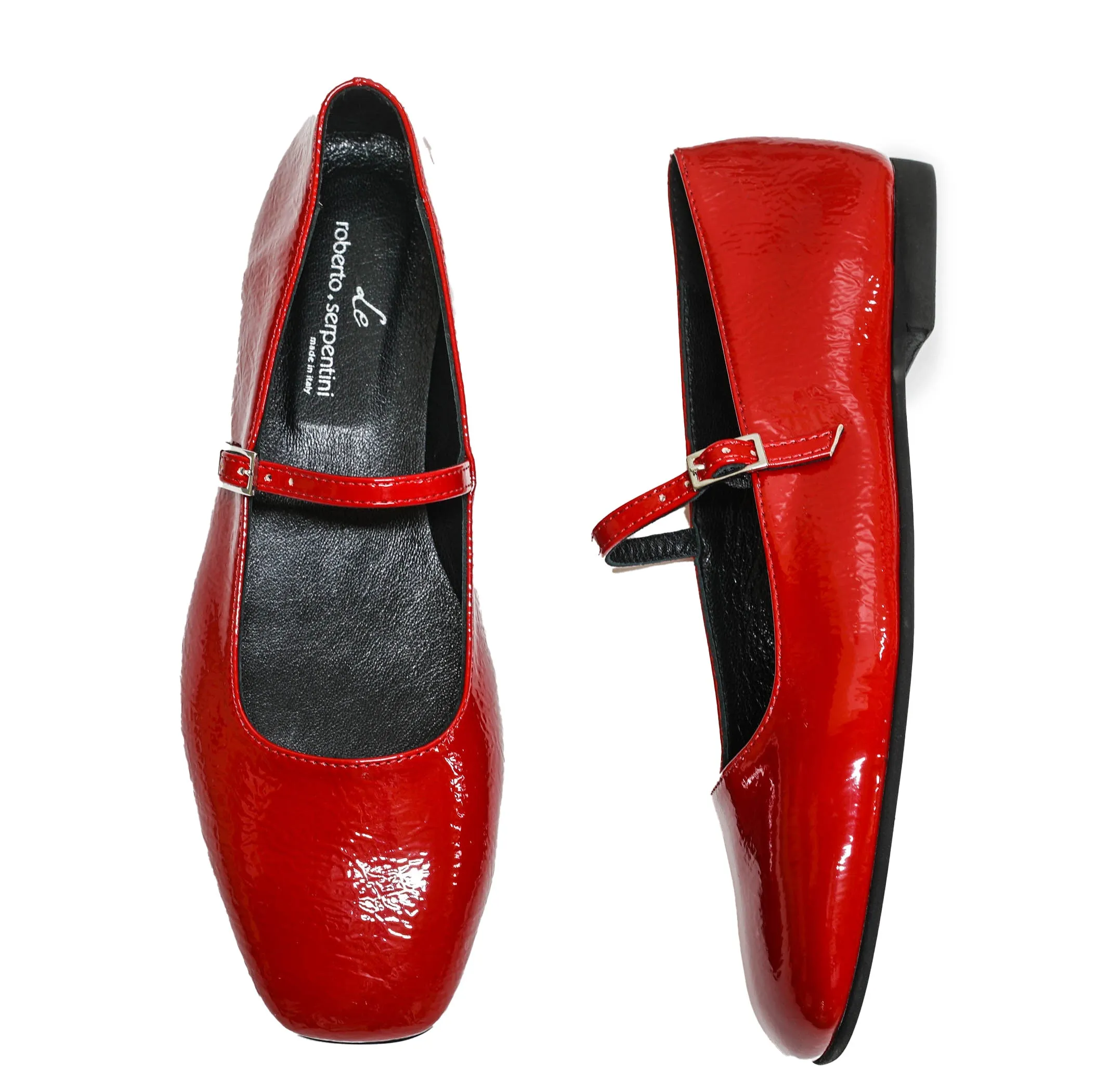 Roberto Serpentini Women's Red Patent Mary Jane 201 NEW Winter 30% OFF