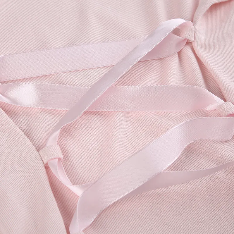 Satin Lace-Up Ballet Top