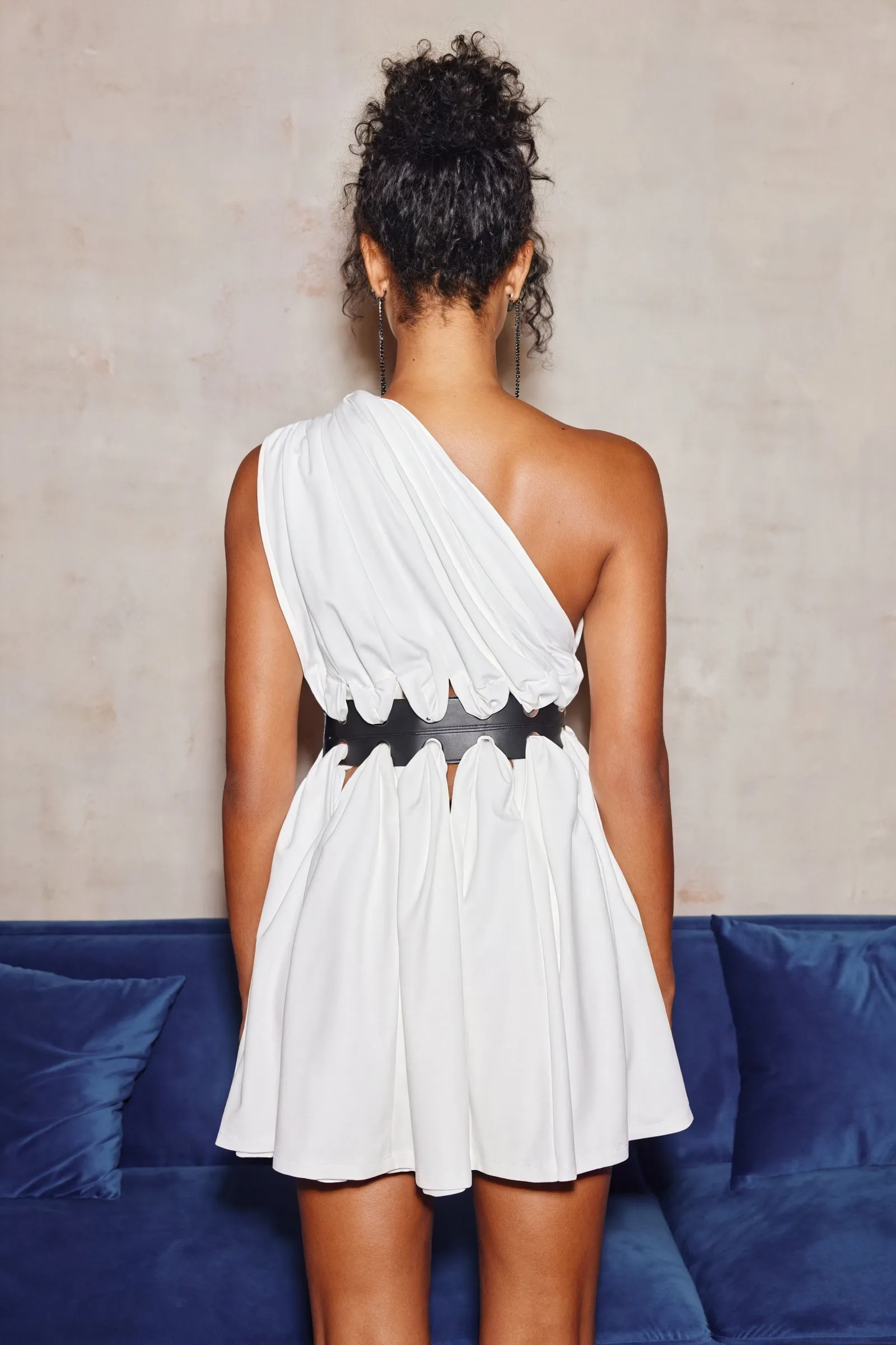 Sculpted Silhouette Dress with Belt Detail