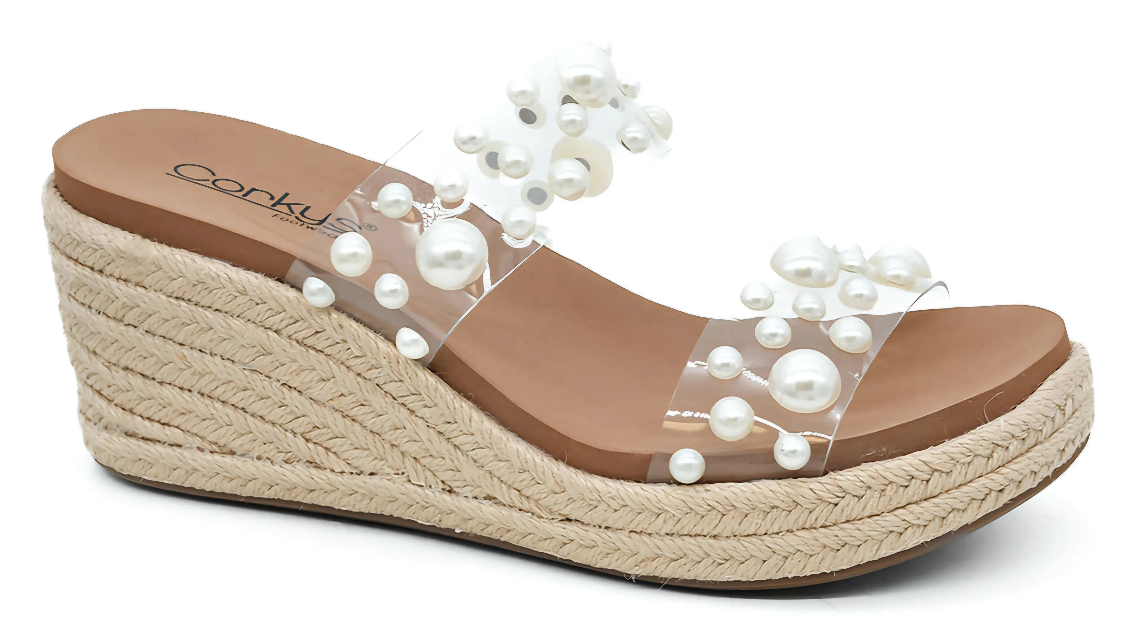 She's Here Pearl Corkys Sandal