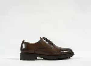 Stefano Stefani Women's Brown Leather Lace Up Shoe 8047  Special $190