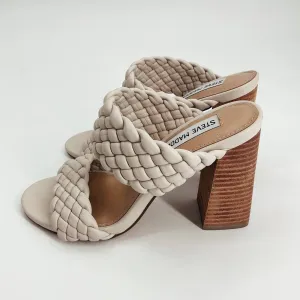 Steve Madden – White Braided Sandals - Size 5.5