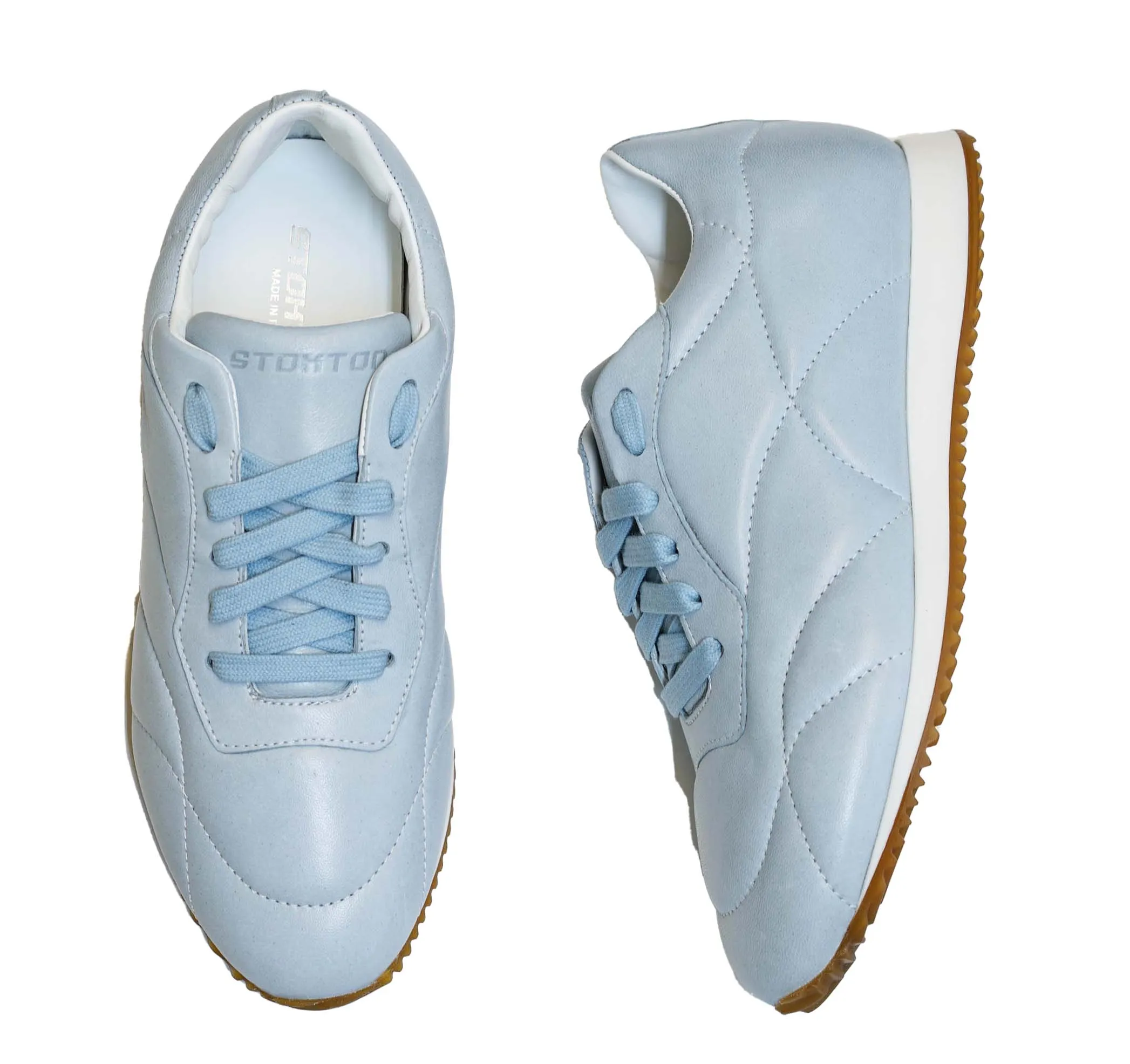 Stokton Women’s Blue Leather Sneaker DEA