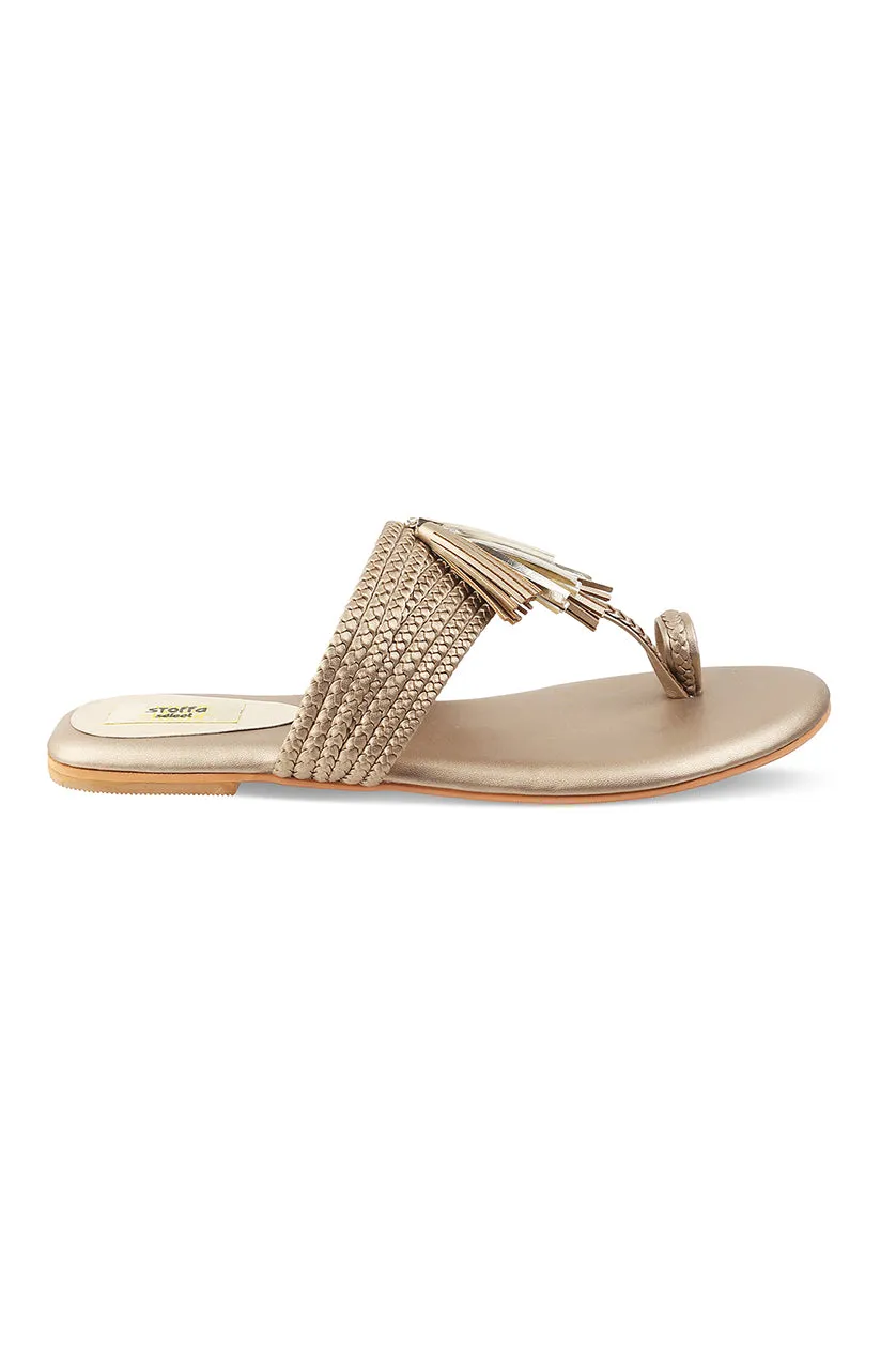 Tassel K Flats Champagne