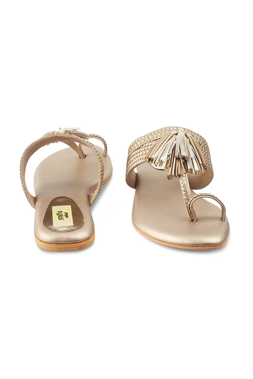 Tassel K Flats Champagne