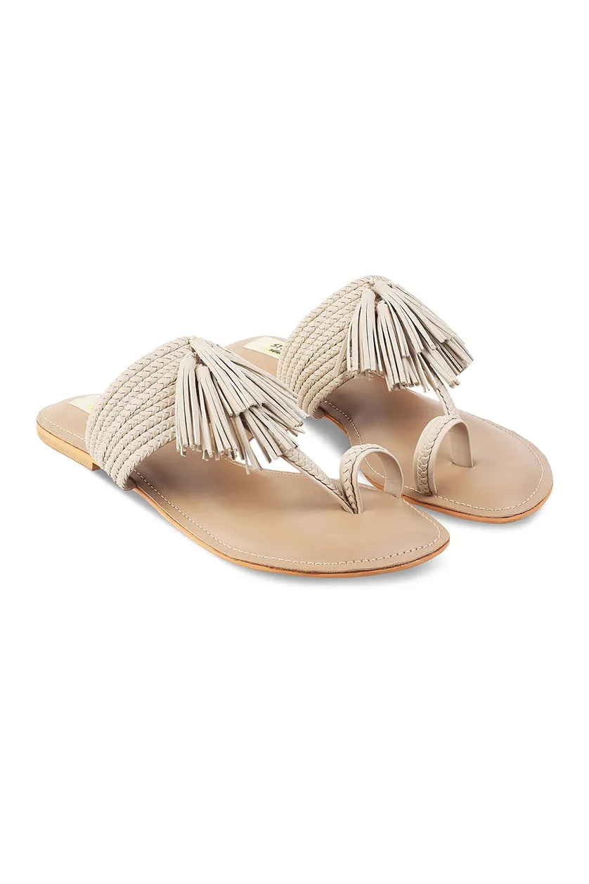 Tassel K Flats Champagne