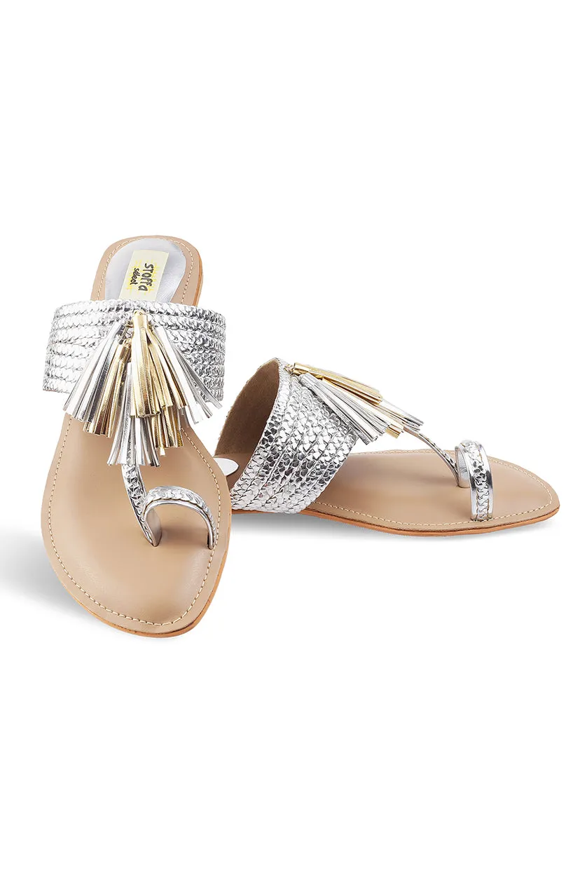 Tassel K Flats Champagne