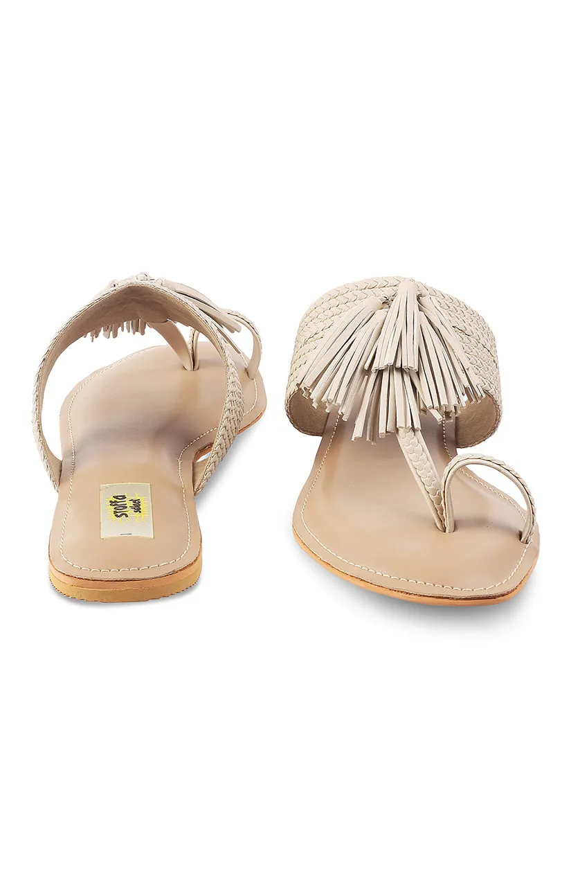 Tassel K Flats Champagne