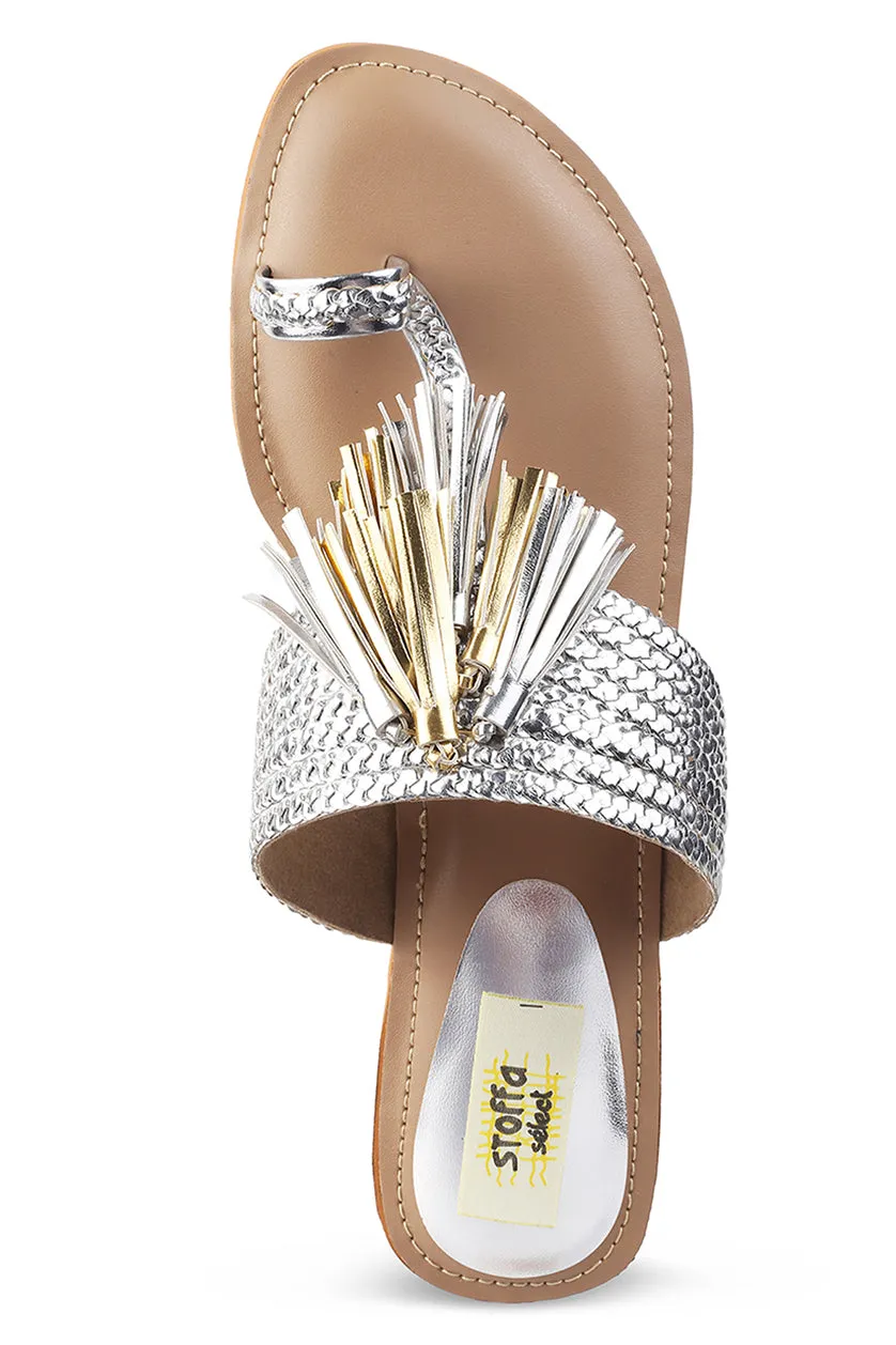 Tassel K Flats Champagne