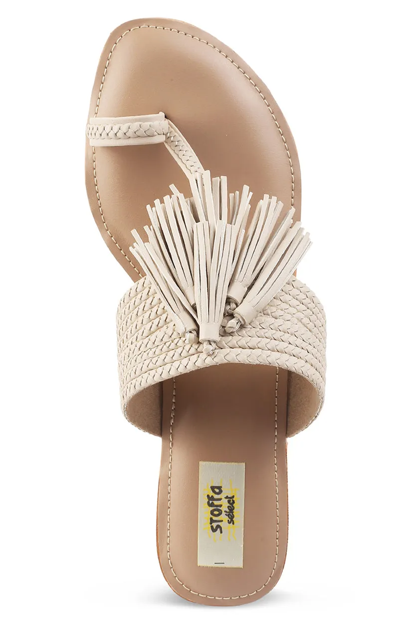 Tassel K Flats Champagne
