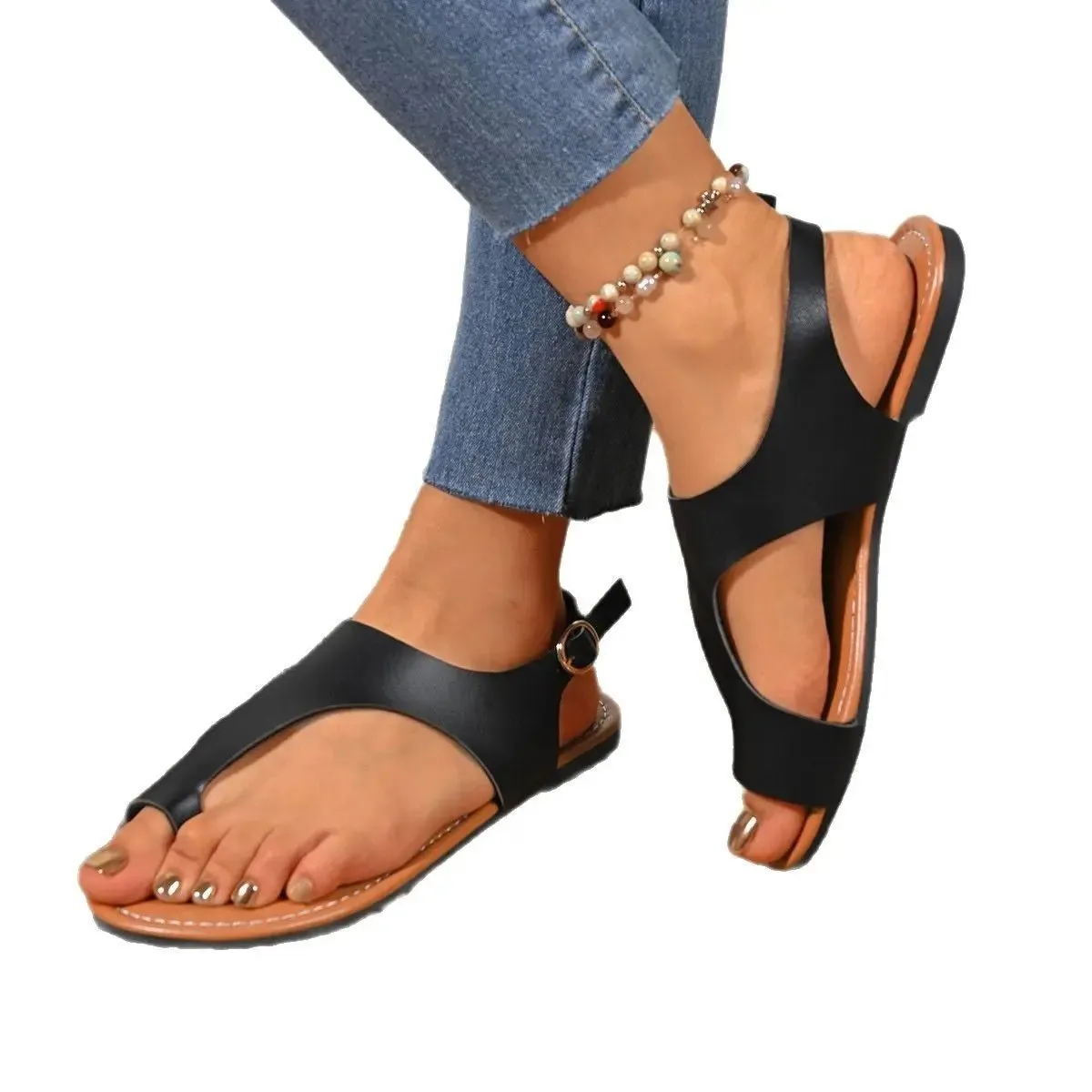Toe Loop Flats Sandals