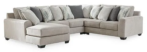 Transitional 4-piece Sectional Sofa (LAF Chaise, Armless Loveseat, Corner and RAF Sofa)