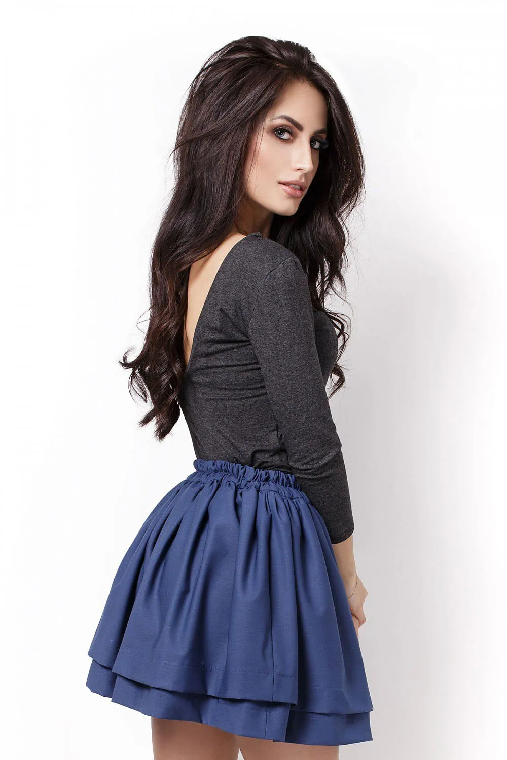 U-Back Elegance Fitted Blouse
