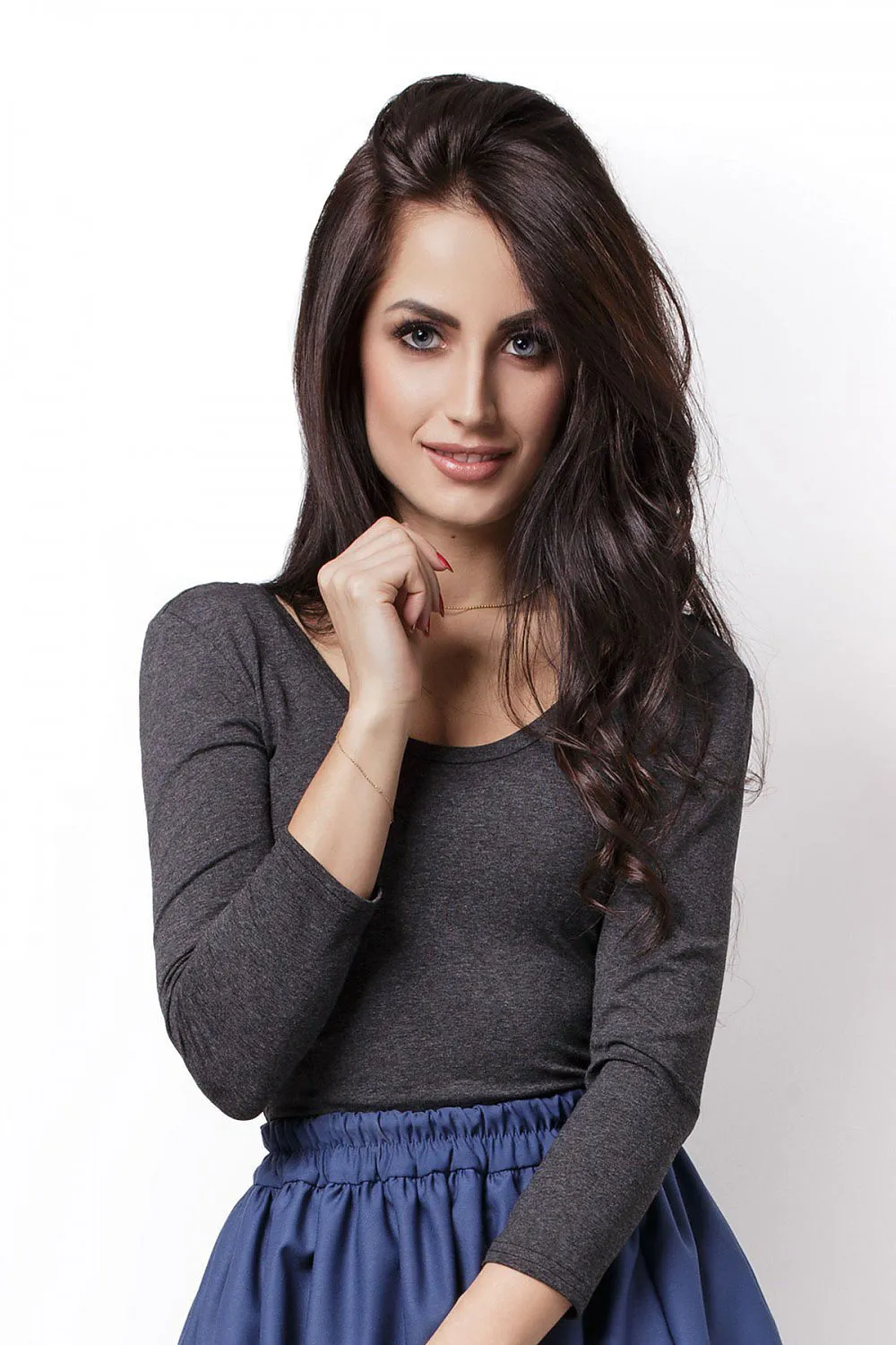 U-Back Elegance Fitted Blouse