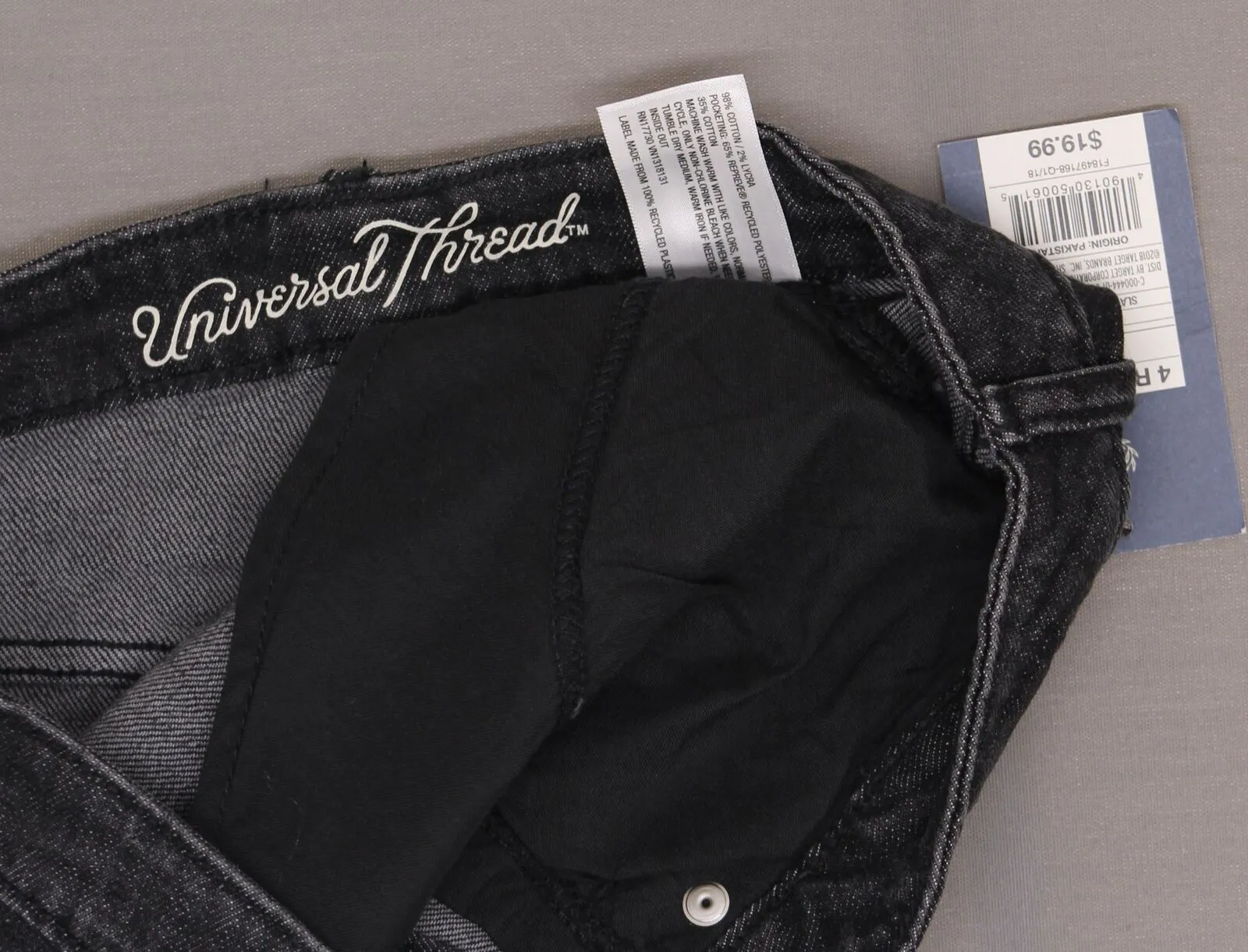Universal Thread Women's Raw Edge 5 Pocket Denim Mini Skirt