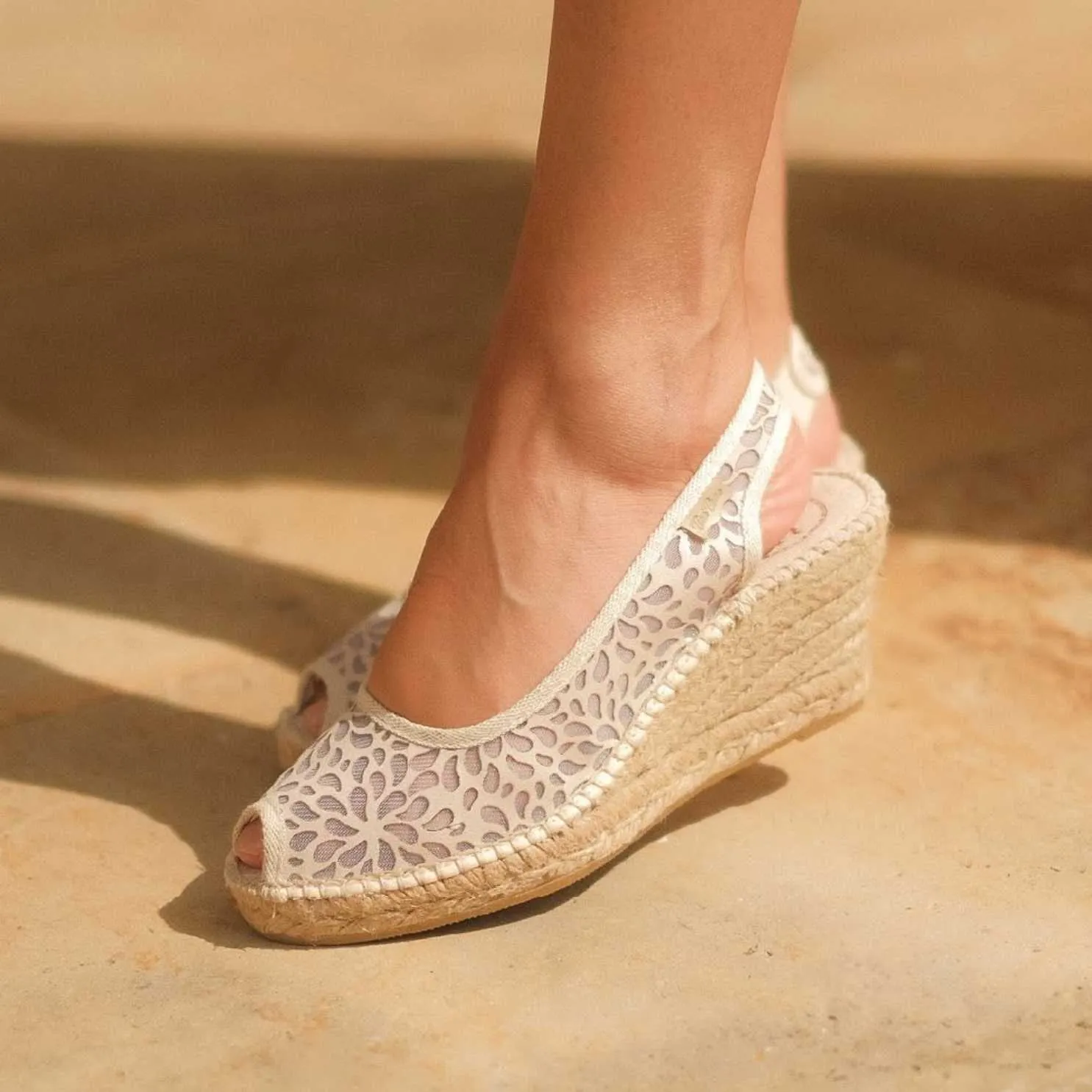Vegan Floral Cotton Blend Espadrilles For Women - Bea-IK