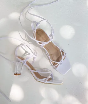 Vera Tie Up Glass Heels