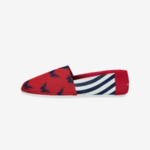 Washington Capitals Womens Stripe Canvas Shoe