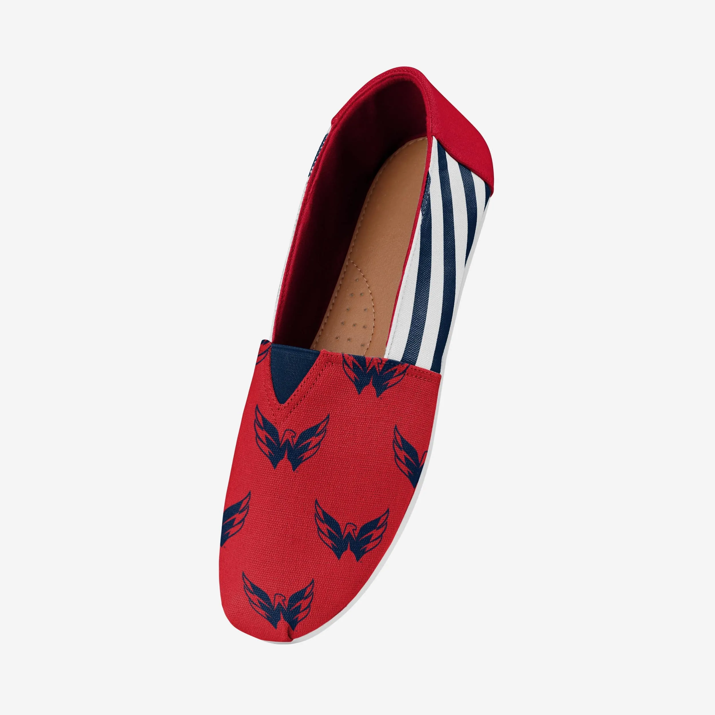 Washington Capitals Womens Stripe Canvas Shoe
