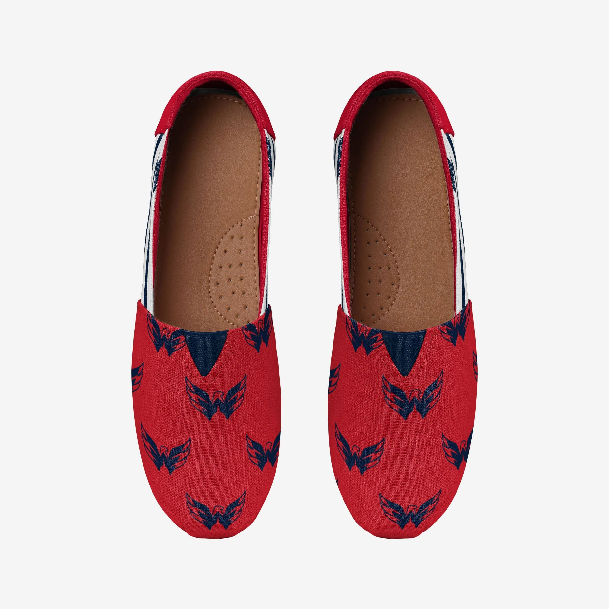 Washington Capitals Womens Stripe Canvas Shoe