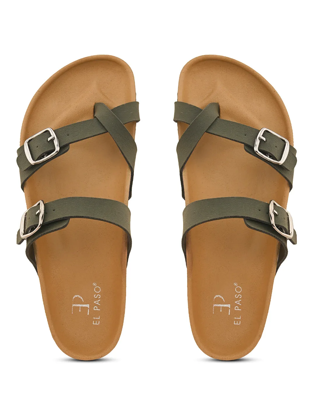 Women One Toe Flats with Buckles