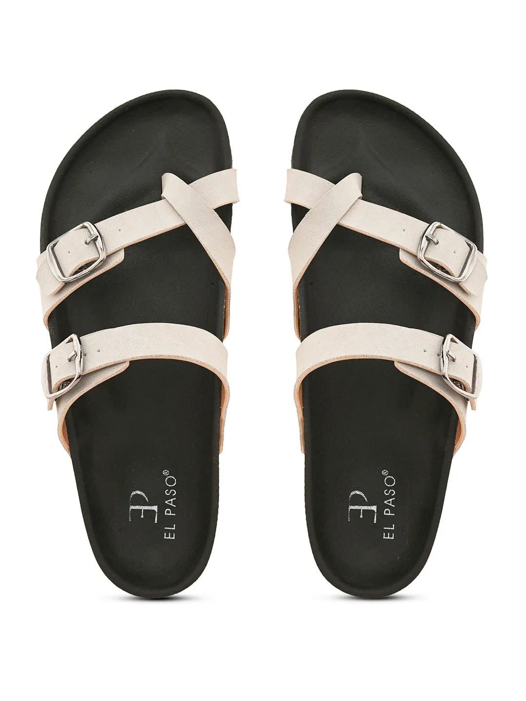Women One Toe Flats with Buckles
