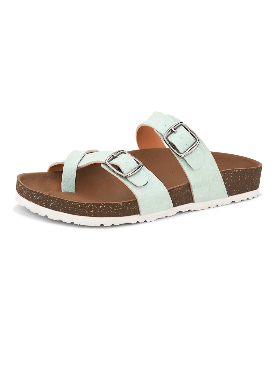 Women One Toe Flats with Buckles