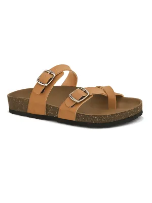 Women One Toe Flats with Buckles
