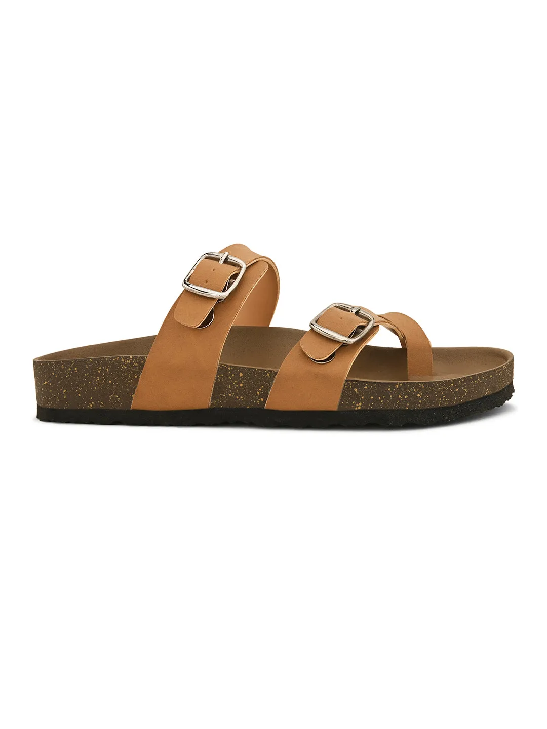 Women One Toe Flats with Buckles