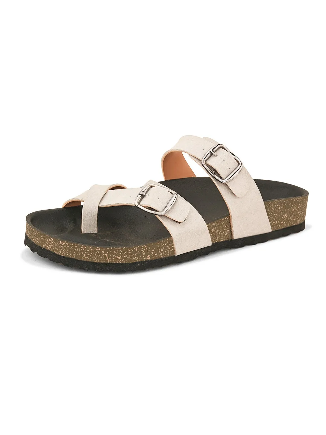 Women One Toe Flats with Buckles