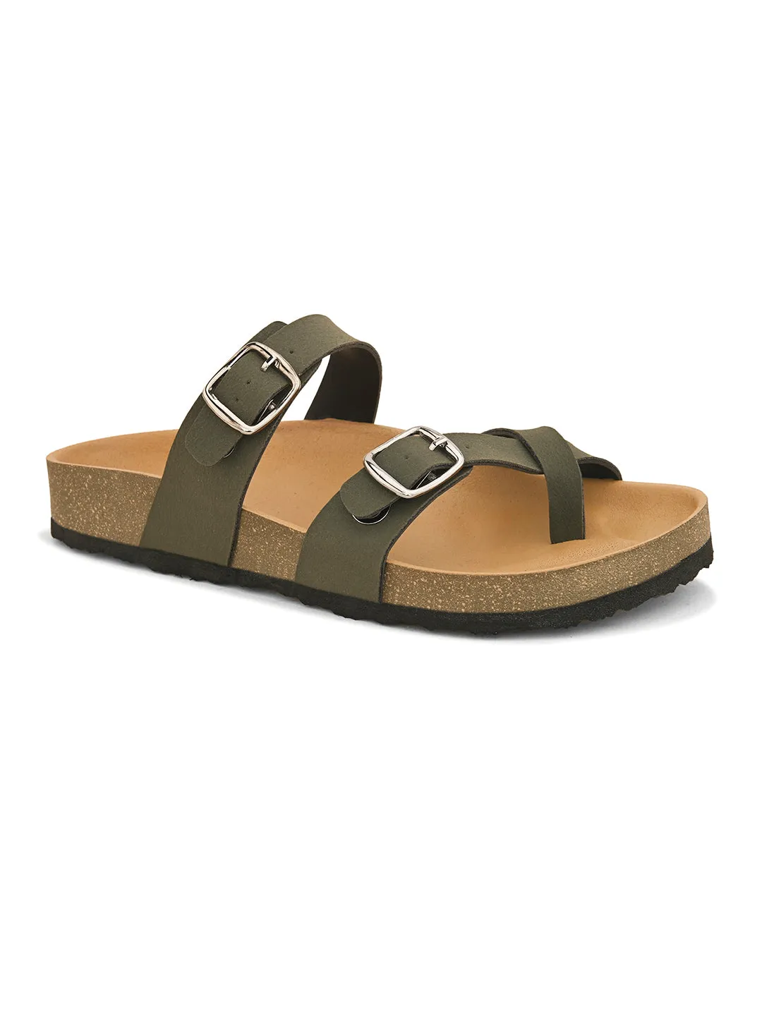 Women One Toe Flats with Buckles