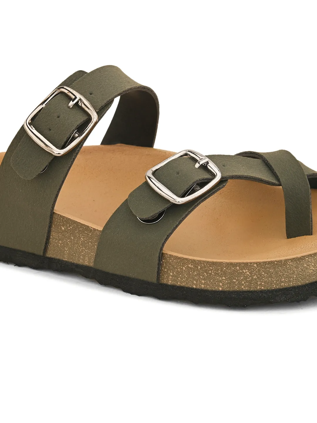 Women One Toe Flats with Buckles