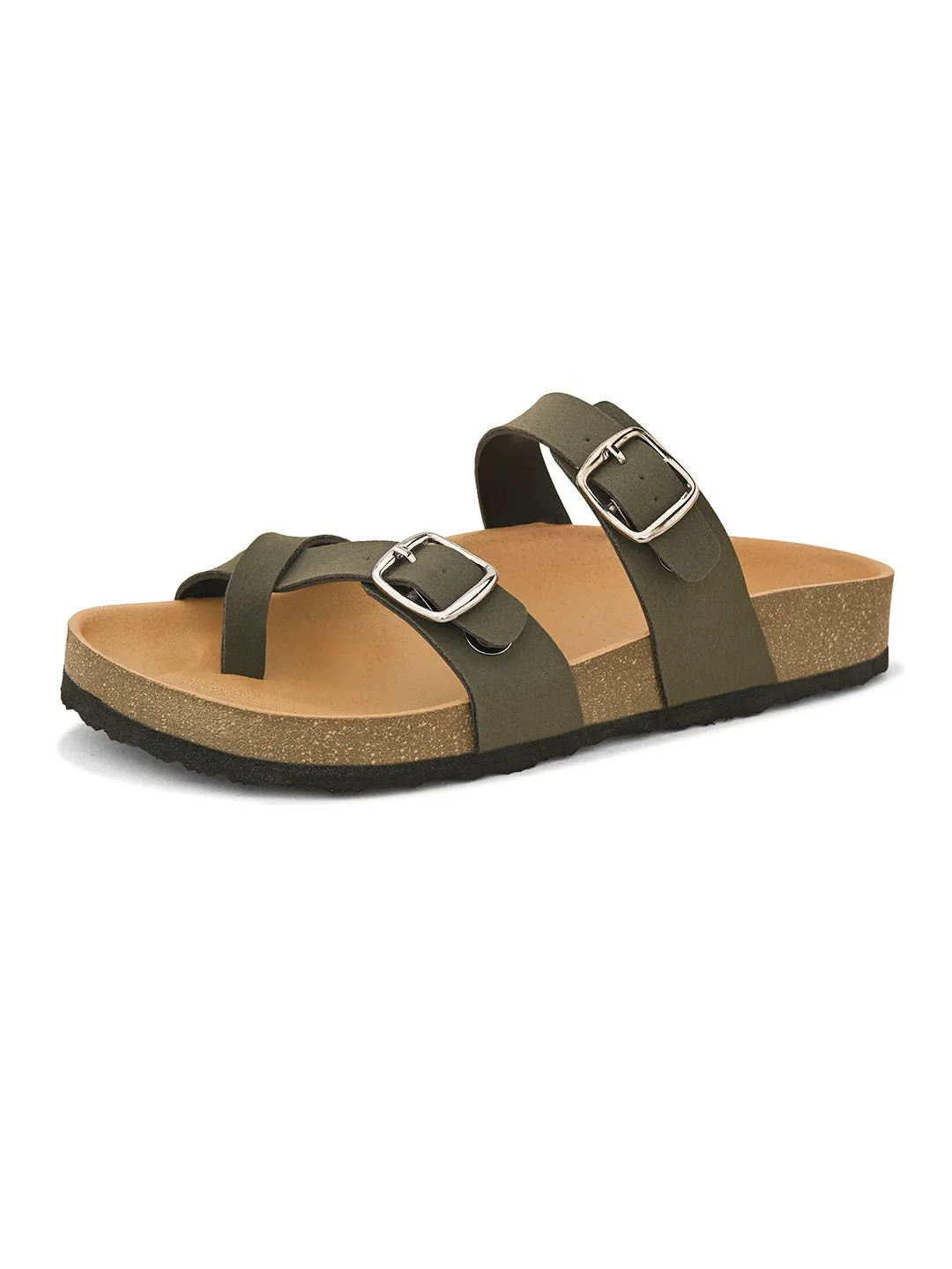 Women One Toe Flats with Buckles