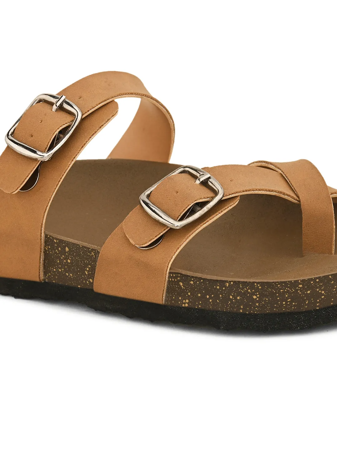 Women One Toe Flats with Buckles