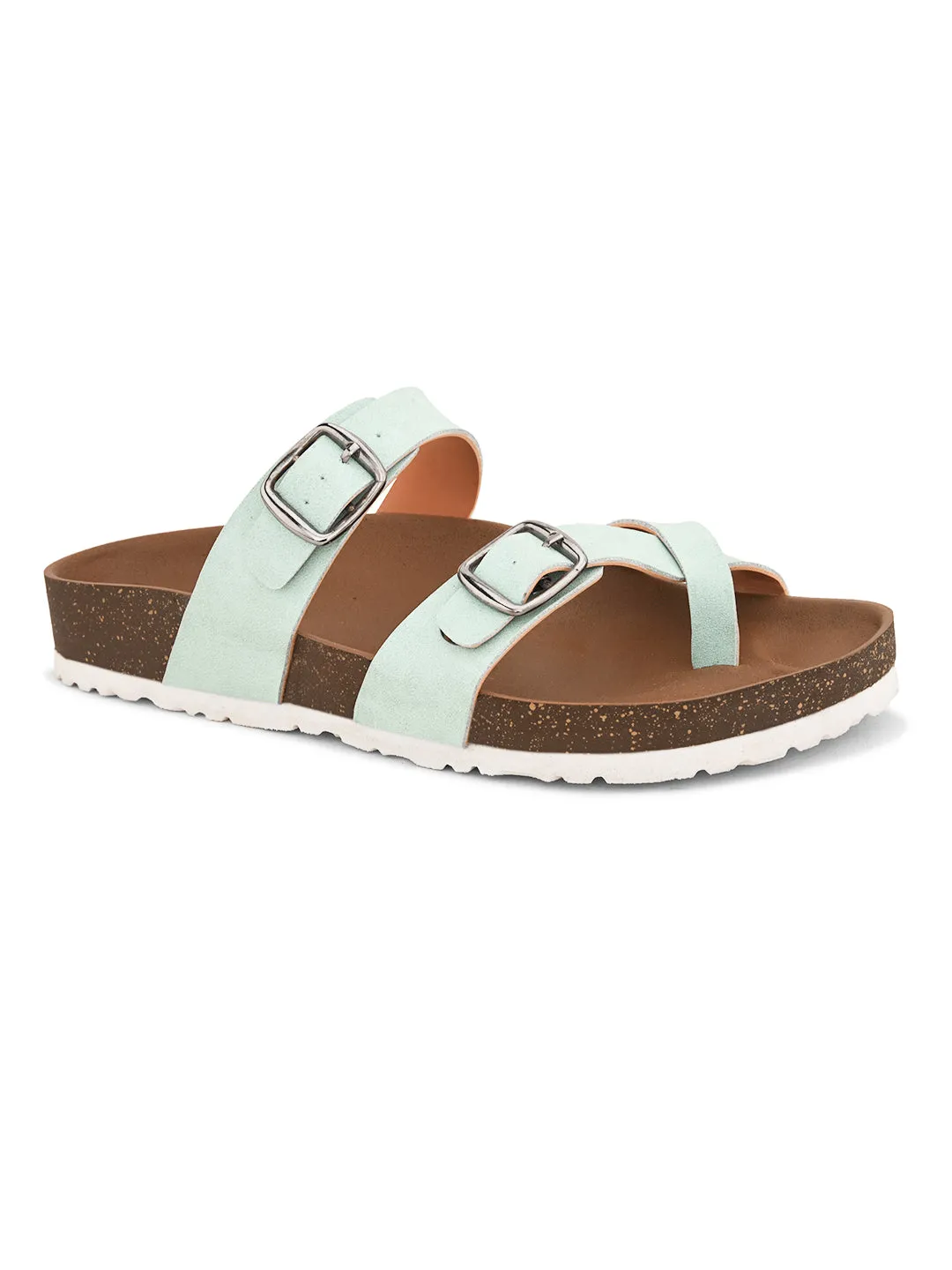 Women One Toe Flats with Buckles