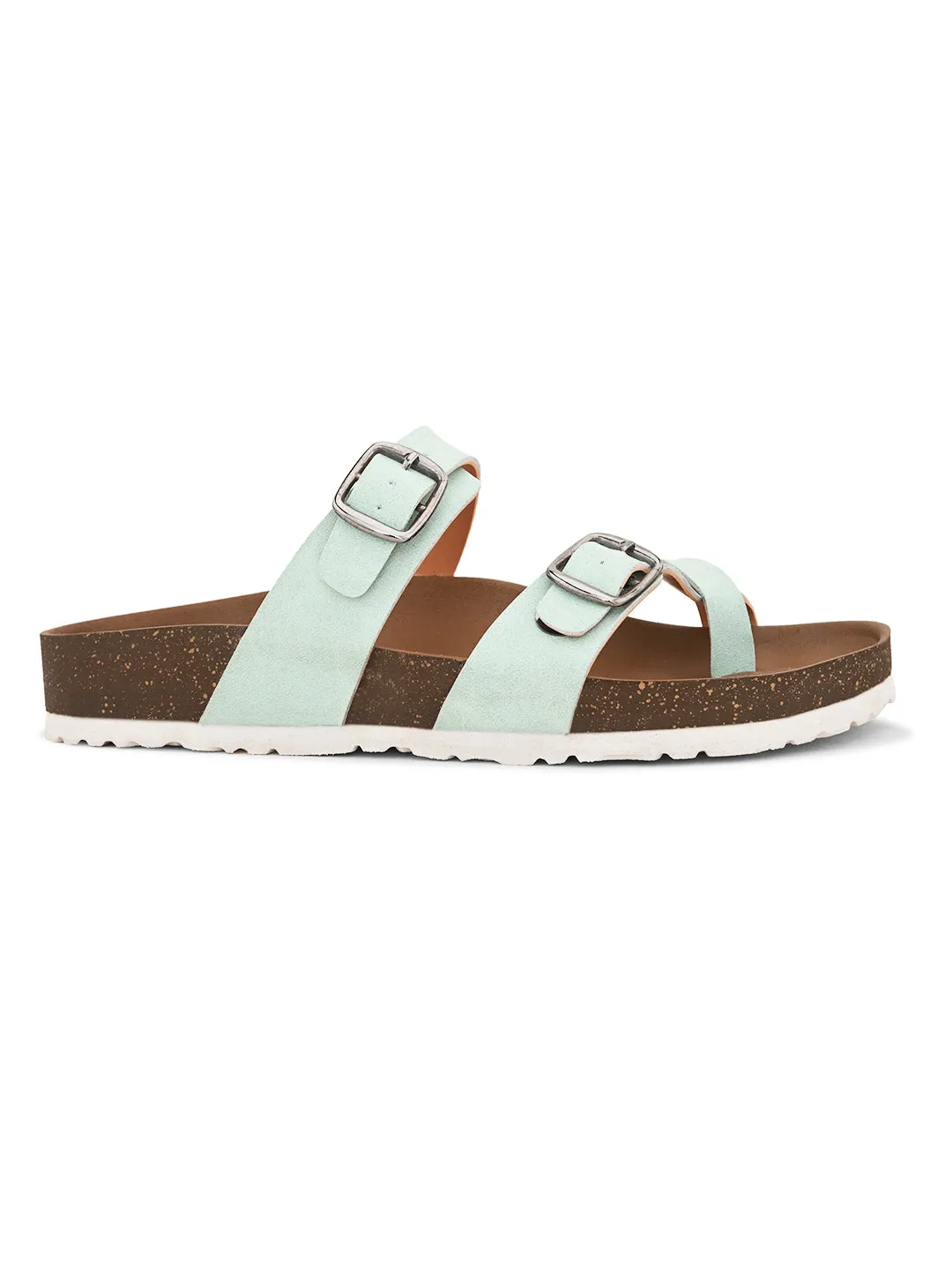 Women One Toe Flats with Buckles