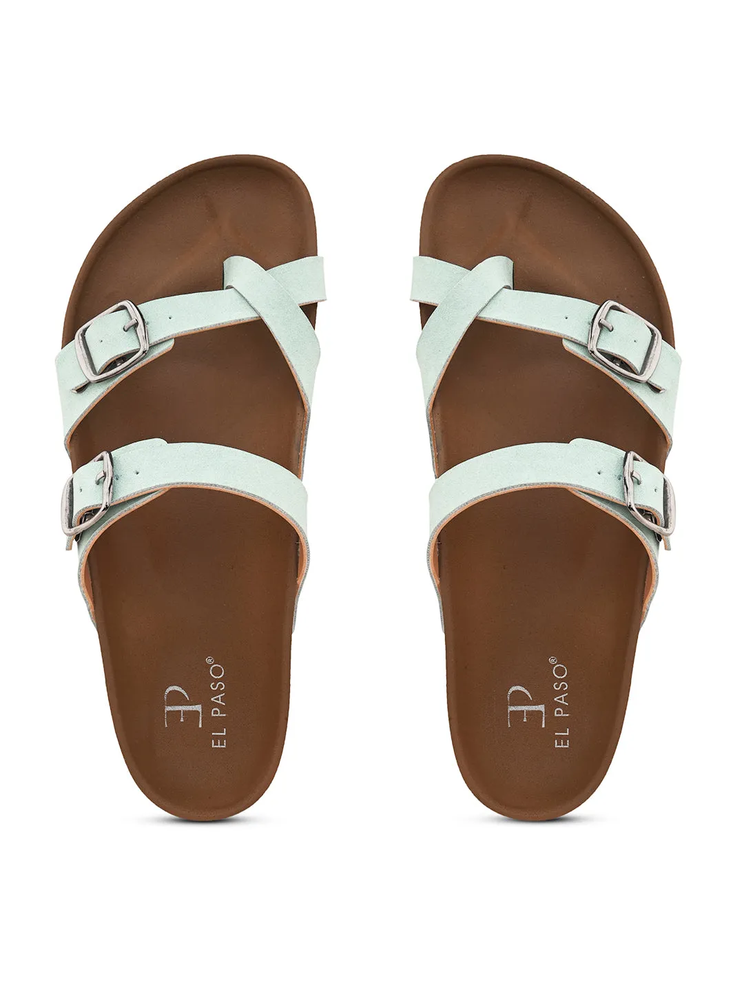 Women One Toe Flats with Buckles